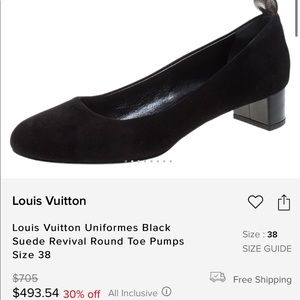 NWOT - LV Uniformes Suede Heel